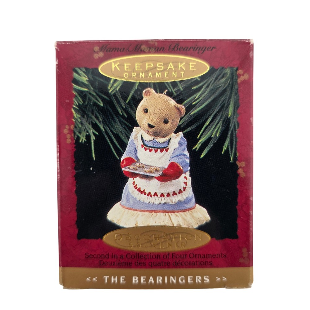 Hallmark Keepsake Ornament Mama Bearinger‎ 1993 Blue Tan The Bearingers
